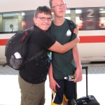 At the train station with a great example of brotherly love, Alex with the hug and David rolling his eyes. It was about a four hour train trip including the three train changes so we relaxed at the hotel for the evening. Tomorrow is a five hour train ride, no train changes thankfully, to Amsterdam. I haven't visited the city since 1981.