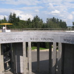 The monument lists all 50 states and Wisconsin and Washington were in the same section.